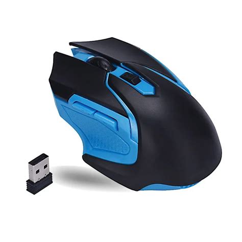 Blue Mini Wireless Gaming Mouse 2.4GHz Wireless Optical Gaming Mouse ...