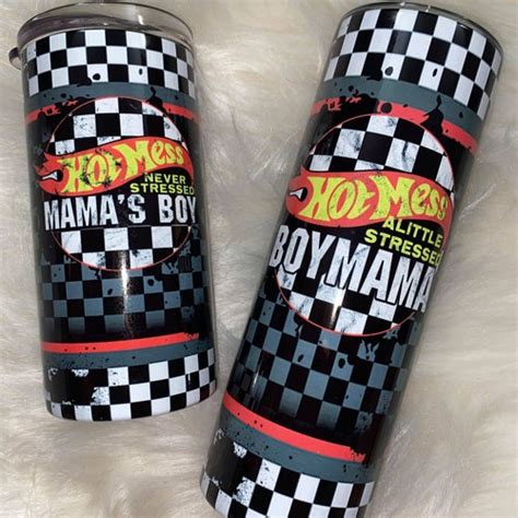 Hot Mess Boy Mama And Mama S Boy Tumbler Set Boy Mom Etsy