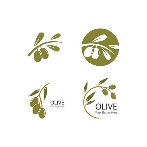 Oliven Logo Vorlage F R Vektor Flachgestaltung Premium Vektor