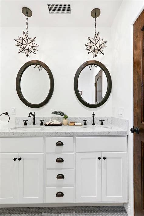 White Bathroom Cabinets With Bronze Hardware – Rispa