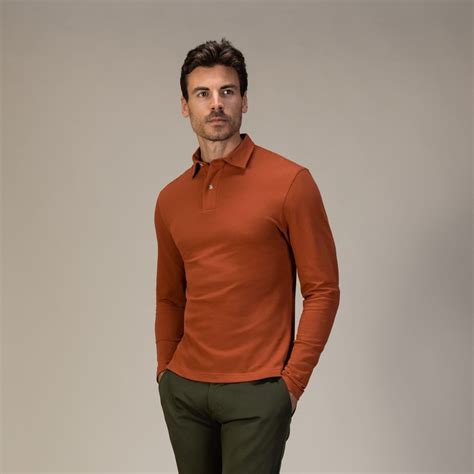 Dark orange polo shirt | Tailor Store®