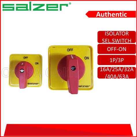 SALZER ISOLATOR SELECTOR SWITCH ON OFF 16A 1P 3P S1661003 B03