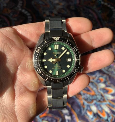 Wts Wtt Seiko Prospex M Diver Spb Green Dial Gold Accents