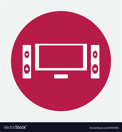 Home Theater Icon Royalty Free Vector Image Vectorstock