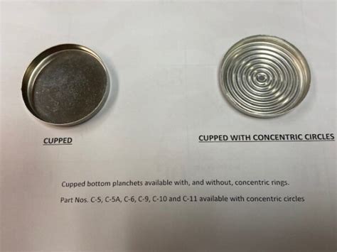 Radiochemistry Planchets 2 Diameter Cupped Mohawk Safety