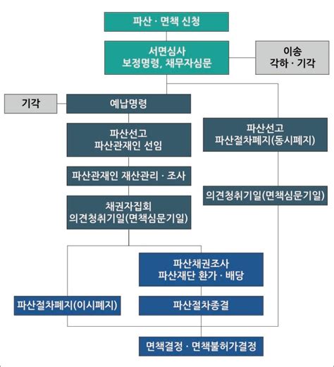 개인파산 및 면책절차 흐름도 파산faq 신용회복가이드