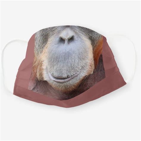 ORANGUTAN APE CLOTH FACE MASK | Zazzle.com | Orangutan, Face, Face mask