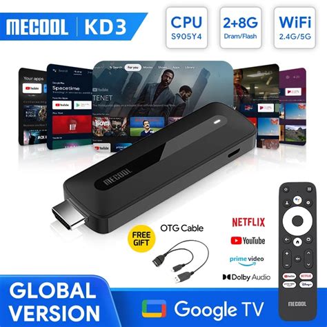 MECOOL reproductor multimedia KD3 para TV, dispositivo con Android 11 ...