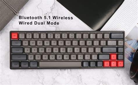EPOMAKER GK68XS 68 Keys Hot Swap RGB Bluetooth5 1 Wireless Wired Mechanical Keyboard With Split