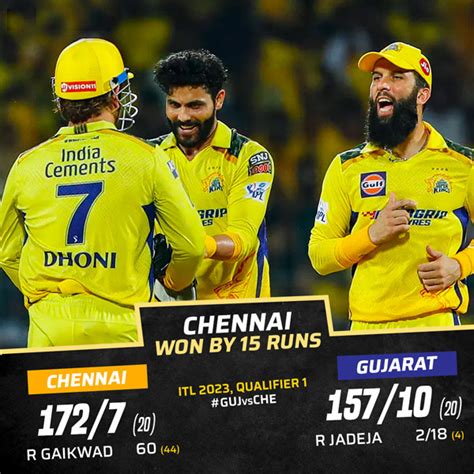 Ipl 2023 Gt Vs Csk Qualifier 1 Chennai Defeat Gujarat By 15 Runs