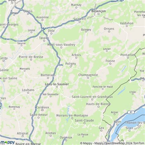 Plan Pistes Cyclables Jura Mappy