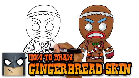 Fortnite How To Draw Gingerbread Skin Art Tutorial Art Tutorials