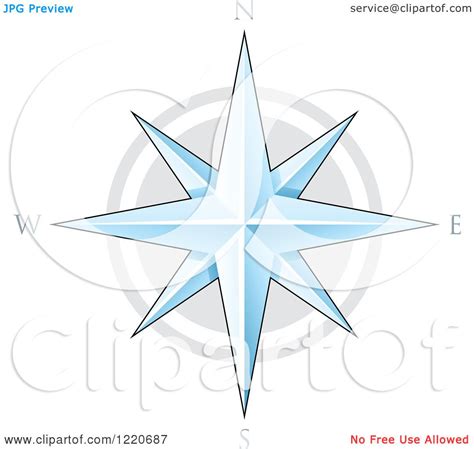 Clipart of a Compass Star - Royalty Free Vector Illustration by cidepix ...