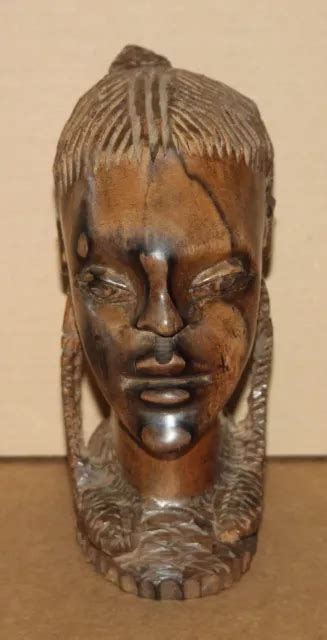 Art Africain Sculpture Africaine Buste De Femmes En Bois Eur