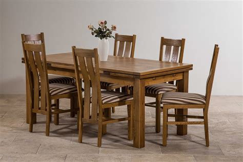 Ft X Ft Rustic Solid Oak Extending Dining Table Seats Up To