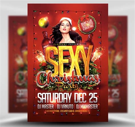 Sexy Christmas Party Flyer Template - FlyerHeroes