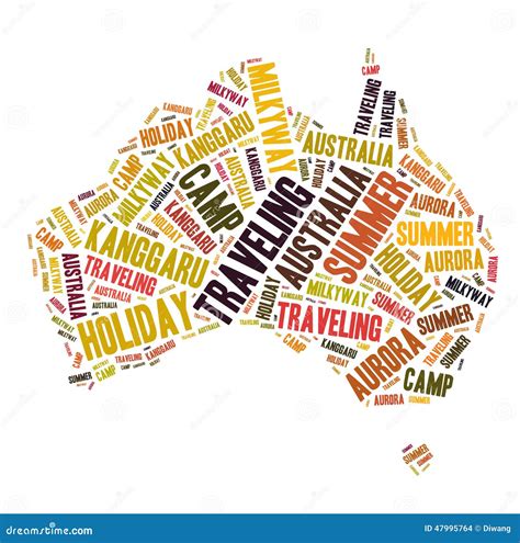 Word Cloud Australia Stock Photo CartoonDealer 47995764