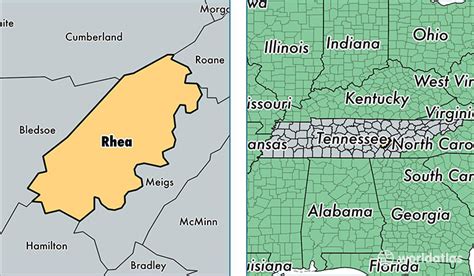 Rhea County Tennessee Map Of Rhea County Tn Where Is Rhea County