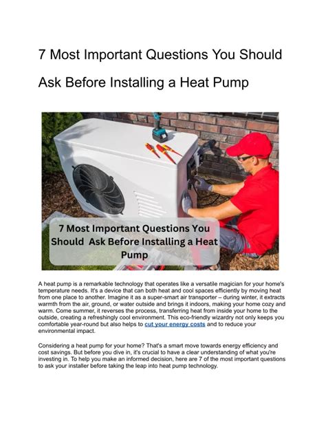 Ppt Most Important Questions You Should Ask Before Installing A