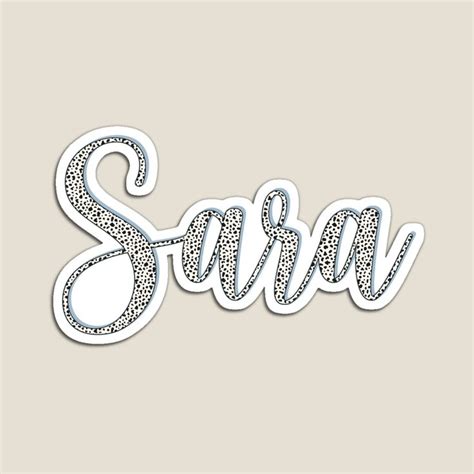 Sara Name Dalmatian Pattern Sara First Name Sticker For Sale By