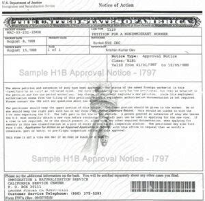 Sample H1B Approval Notice Path2USA