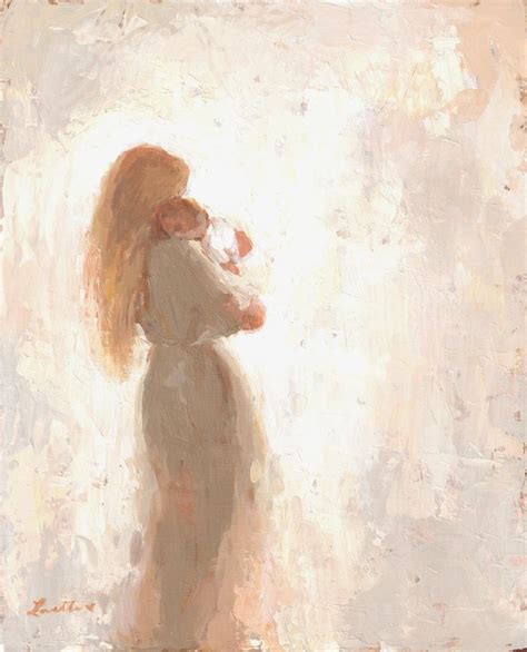 Mother With Long Blonde Hair And Baby Fine Art Print 110 Etsy Mother Painting Mother Art