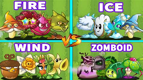 Team Plants Battles Fire Ice Wind Zomboidd Who Will Win