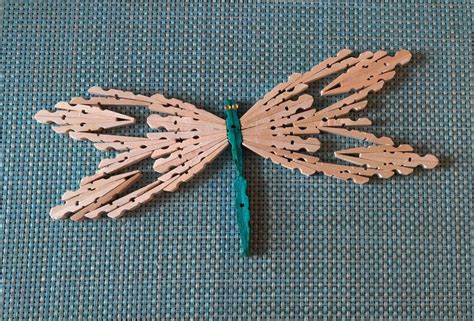 Dragonfly Made From Clothespins Dragon Fly Craft Clothespin Art