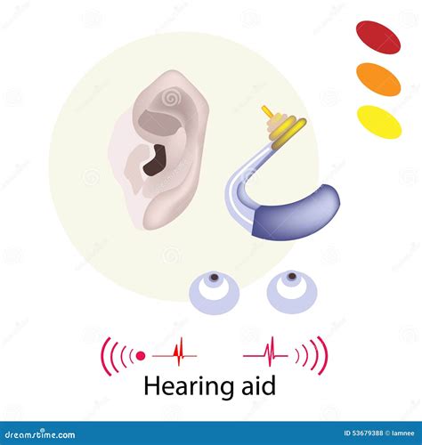 Patient With Hearing Aid On White Background Stock Vector