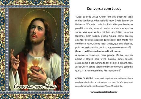 Santinhos Conversa Jesus PE Oração no Verso 7x10 cm