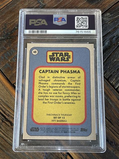 Captain Phasma Topps Star Wars Throwback Thursday Tbt Psa