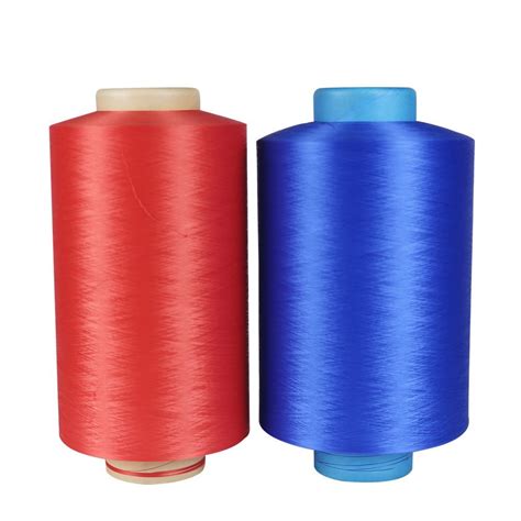 2 Ply Dyed Polyester Textured Yarn Denier 50 24 For Textile Industry