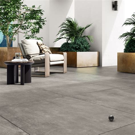 Optimum Anthracite Stone Effect 20mm Porcelain Paving Slabs