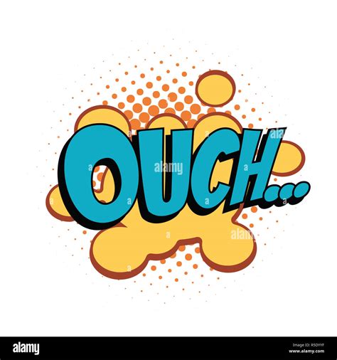 Ouch Comic Word Stock Photo Alamy