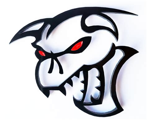 X Demoncat Ghoul Redeye Logo Emblem Badge For Challenger Charger