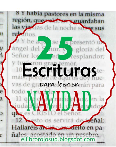 El Libro Rojo SUD 25 Escrituras Para Leer En Navidad Incluye