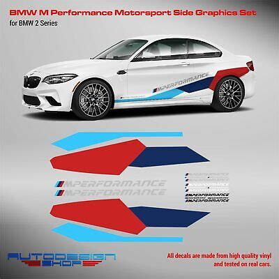 Bmw M Performance Motorsport Side Stripes Decals Set For F M