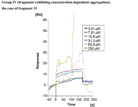 Sensorgrams Of A Fragment Exhibiting Concentration Dependent