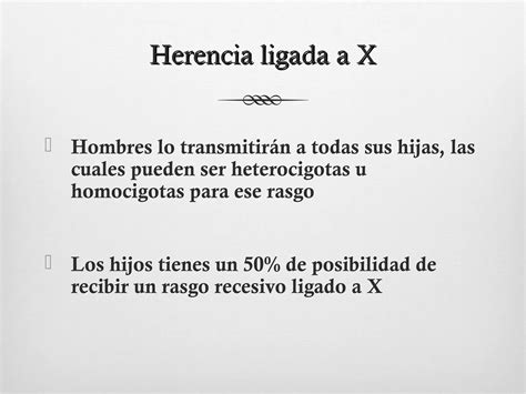 Herencia Ligada Al Sexo PPT