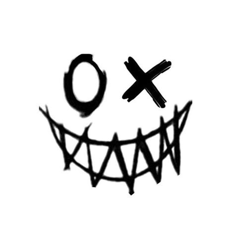 Evil Smile Tattoo with 'X'