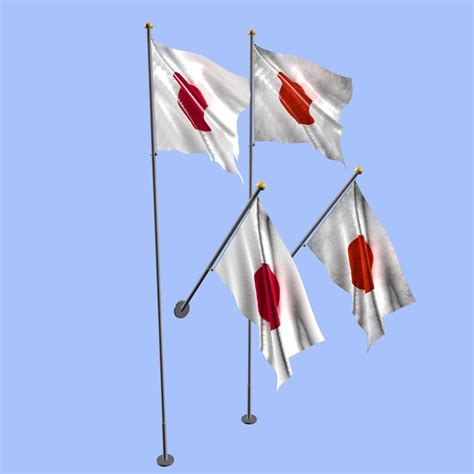 Japan flag 3D - TurboSquid 1166245