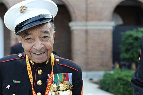 A Montford Point Marine Poses For A Photo During A PICRYL Public