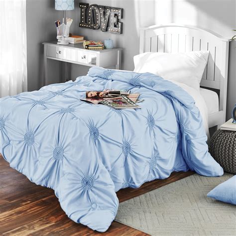 Mainstays Circle Ruched Solid Microfiber Comforter Walmart