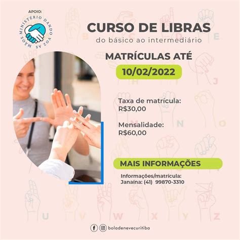 Curso De Libras Em Curitiba - *Curso de Libras* Estão abertas... - Bola de Neve Curitiba