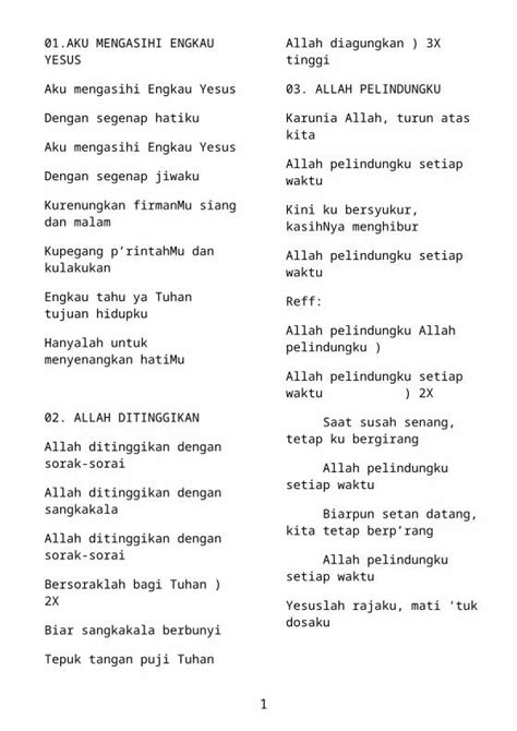 DOCX Buku Lagu Done DOKUMEN TIPS