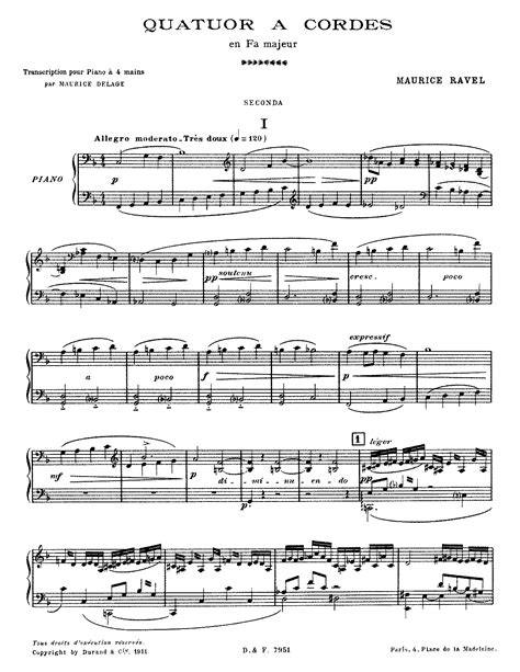 String Quartet In F Major Ravel Maurice IMSLP Free Sheet Music