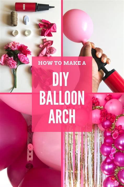 How To Make A Ombre Pink Balloon Arch With Flowers Balloon Arch Pink