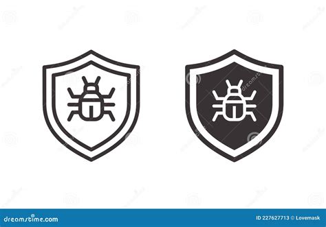 Antivirus Icon On White Background Vector Illustration Stock Vector