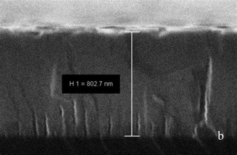 SEM Image Of The Epitaxial GaN Layer A Top Surface B Side View