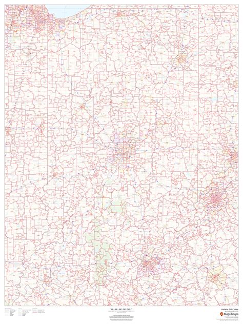 Mapsherpa Indiana Zip Code Map Mapsherpa